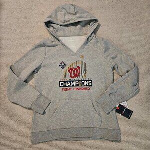 Washington Nationals Women's Hoodie Sweatshirt NWT Large L - 2019 Champions Gray